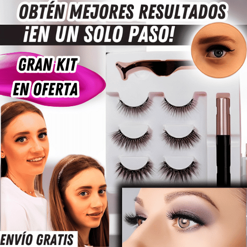 🎉🤩BEATY EYES-KIT PESTAÑAS MAGNETICAS🌟😍